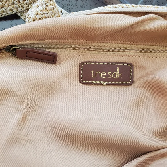 The Sak Hand Crochet Tan Shopping Tote Bag - Picture 10 of 10